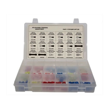 Titan Fasteners 156 PC Electrical Nylon Wire Terminal Assortment TFP18NYLWT156